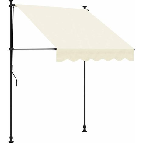 Maison Exclusive - Toldo retráctil tela y acero crema 200x115 cm