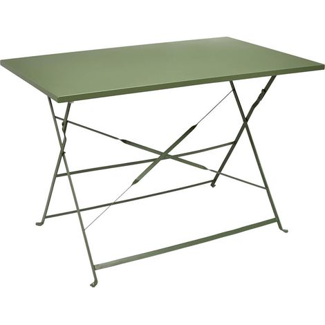 Table de Jardin Pliante 110x70cm Coloris Kaki - MANAE (1/5)