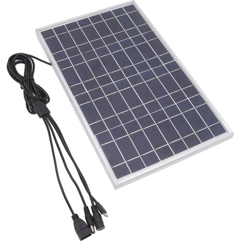 Panneau Solaire 8V 15W Haute Efficacité, Chargeur de Batterie Extérieur pour Voiture, Bateau et Maison