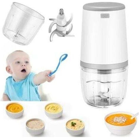 Mini mixeurs pour bébés, mini robot culinaire, mixeur bébé 300 ml, mini hachoir électrique, mini robot culinaire avec chargement USB, mixeur électrique pour enfants,