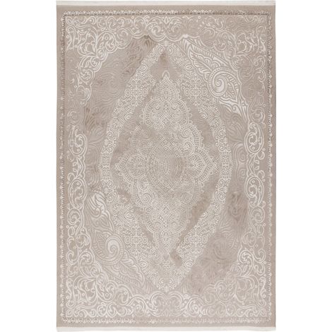 Tapis intérieur beige à poils courts dense et robuste - 150 x 80 cm (1/5)
