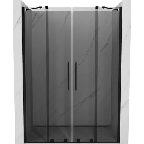 Mexen Velar Duo porte de douche coulissante 140 cm, graphite, noir - 871-140-000-42-70 (1/5)