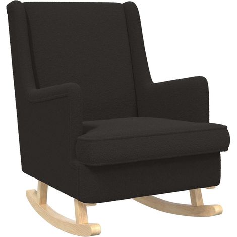 Schaukelstuhl Schwarz 62 x 80 x 85 cm Bouclé vidaXL