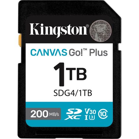 Memoria Flash Kingston SDG4/1TB, 1TB SD UHS-I Clase 10, con Adaptador (1/4)