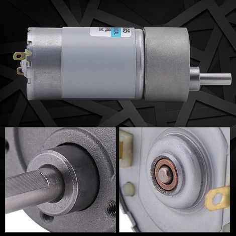Moteur à engrenages à torsion CC 15 W, grande taille, rotation horaire/antihoraire, 12 V, 200 tr/min (1/5)