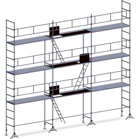 Echafaudage ES49 maçon 80 m² Garde-corps complet