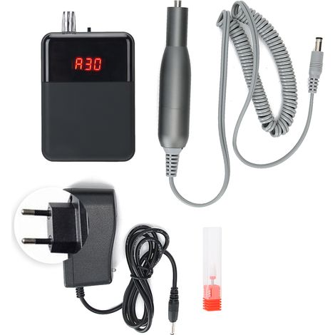 Nouvelle meuleuse portable rechargeable, mini meuleuse électrique de type stylo pour le décapage de blindage, avec kit de têtes de meulage, 30 000 000 tr/min, norme européenne, 110-240 V (1/5)