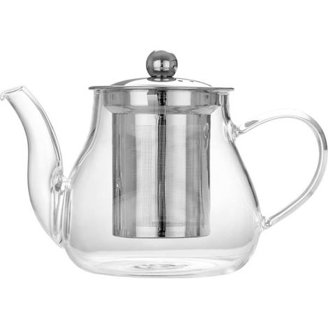 Bouilloire En Verre Borosilicate - 400 Ml - Avec Infuseur Détachable - Pour Thé En Vrac - Usage Plaque De Cuisinière (1/4)