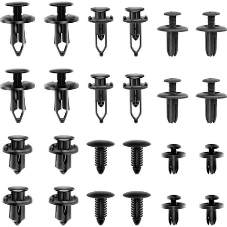 190 Stück Autoclips, Kunststoffnietclips für die Autoreparatur, Kunststoffnietbefestigungen, universelle Kunststoffnietclips für Autotürverkleidungen und Zierleisten