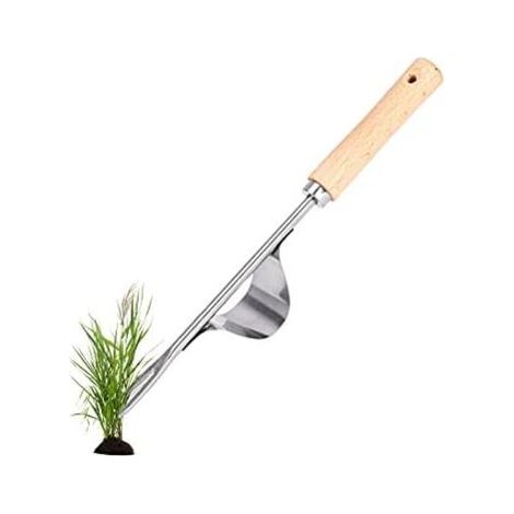31cm Stainless Steel Hand Weeder Gardening Tool for Transplanting Anti-Bend Leverage Base for Easily Digging Dandelions Thistles and Other Weeds