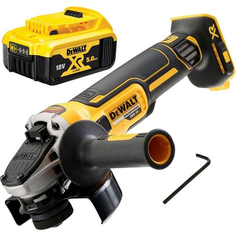 Dewalt DCG405N 18v XR Brushless Cordless 125mm Angle Grinder +DCB184 5ah Battery (1/5)