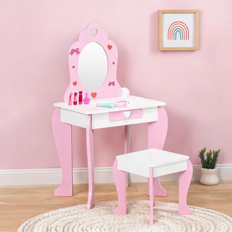 Lit enfant coloris rose en MDF 50 x 36,5 x 89,5 cm (1/5)