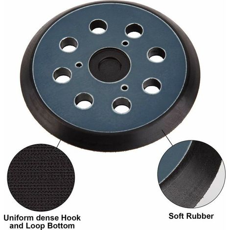12,7cm 8 Trous Tampon de Remplacement de Tampon de Ponceuse Bleu et Vert Pad Ponceuse pour Makita BO5010 BO5030K, BO5031K, BO5041K (1/4)