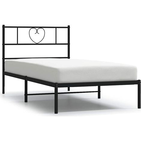 Maison Exclusive - Estructura cama sin colchón con cabecero metal