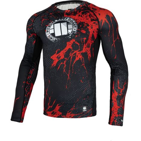 Pitbull Herren Rashguard Blood Dog Langarmshirt 2.0 Schwarz L