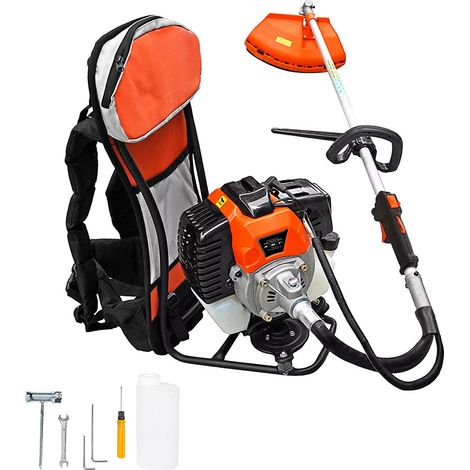 Desbrozadora de Mochila de Gasolina 52cc, de 2 Tiempos para Jardín.