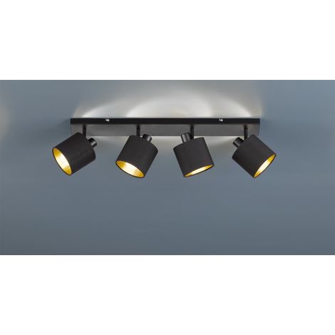 Spot plafond TOMMY noir/or 4xE14 dimmable moderne 70 cm (1/3)