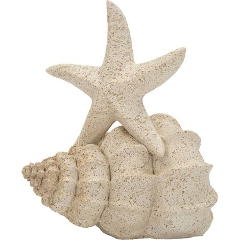 Étoile de Mer sur Coquillage en Résine "Sand" 30cm Beige (1/5)