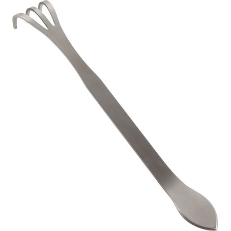 3-zinkiger 24 cm Gartenrechen, Edelstahl-Gartengerät für Gemüsegärten (1/5)