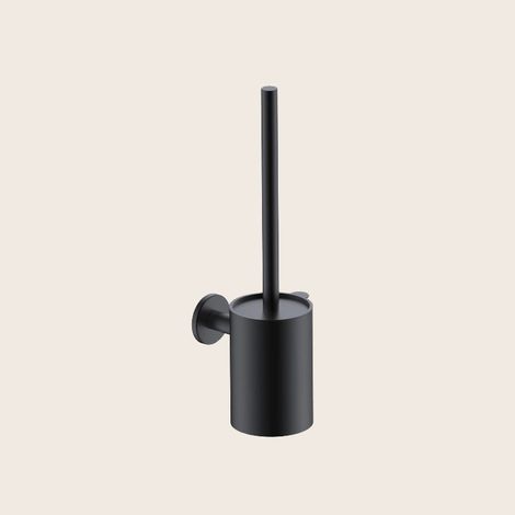 Exagonshop Portascopino wc a muro nero opaco Minimal