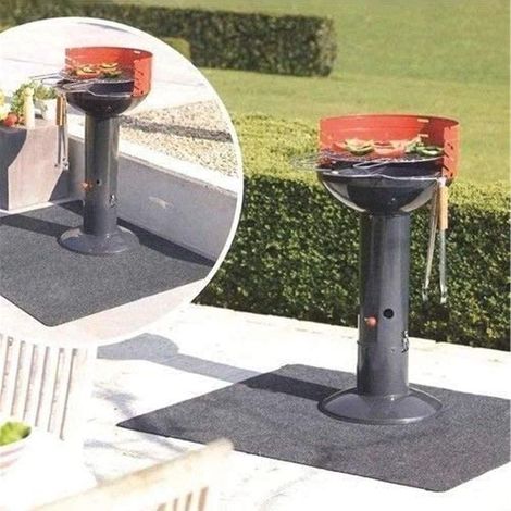 Tapis de Protection de Sol pour Barbecue, Tapis de Protection de Sol Ignifuge pour Barbecue, Tapis de Protection pour Barbecue, cheminée, Tapis d'extérieur,127 x 91cm