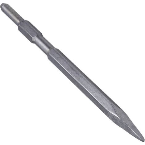 Burin Pointe Hexagonal Longue Tige 17x280mm en Acier Chrome pour Béton Granite, Ciseau de Carottage Électrique (1/5)