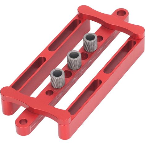 Positionneur de perçage pour le travail du bois X320, perceuse à queue d'aronde avec positionneur métrique 8/10 mm, outil de positionnement, kit de perçage de précision (1/5)