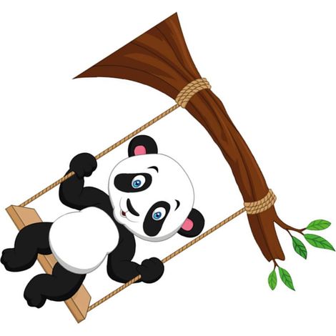 Stickers muraux décoratifs YARNOW Panda en PVC autocollants (1/5)
