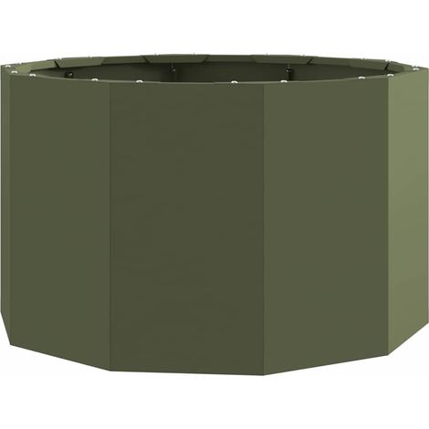 Maison Exclusive - Pflanzkübel Olive Grün 60 x 60 x 35 cm Stahl