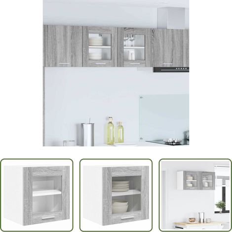 vidaXL Meuble suspendu - Armoire suspendue Gris Sonoma 40 x 31 x 40 cm Bois d'ingénierie (1/5)
