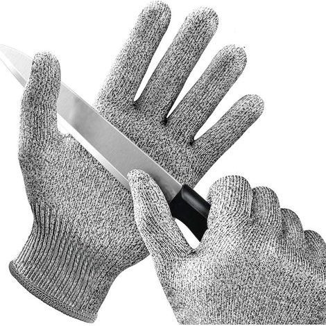 Gants Résistants Aux Coupures,1 Paires,Gants De Sécurité Pour La Protection Des Mains Dans La Cuisine,Écaillage D'huîtres,Traitement Des Filets De Poisson,Tranchage Mandoline,Découpage Viande (24cm) (1/5)