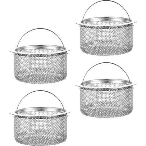 Set di 4 scolapiatti per lavello in acciaio inox, spessi e con bordi lisci, facili da pulire