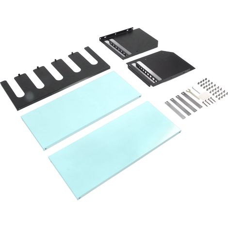 Support mural de rangement pour outils électriques, 5 emplacements pour perceuses électriques, robuste, bleu. (1/5)