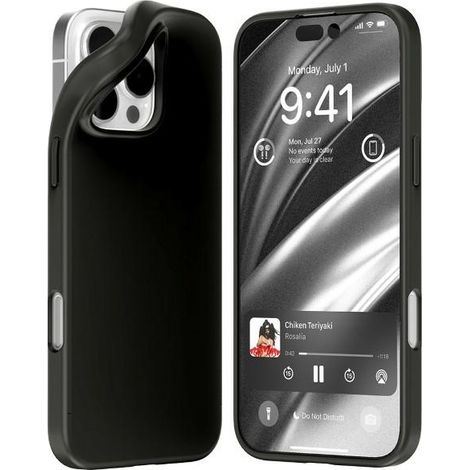 Funda Mercury Soft para iPhone 16 Pro Max de 6,9 pulgadas, color negro.