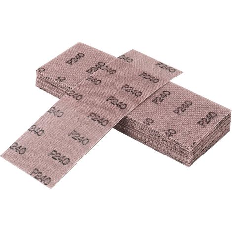 Filet Bande Abrasive 80 X 230mm, 25 Pièces Grille Abrasive Avec Grain P240, Pour Ponçage Manuel, Ponceuse Orbitale Et Bloc De Ponçage Manuel (1/5)