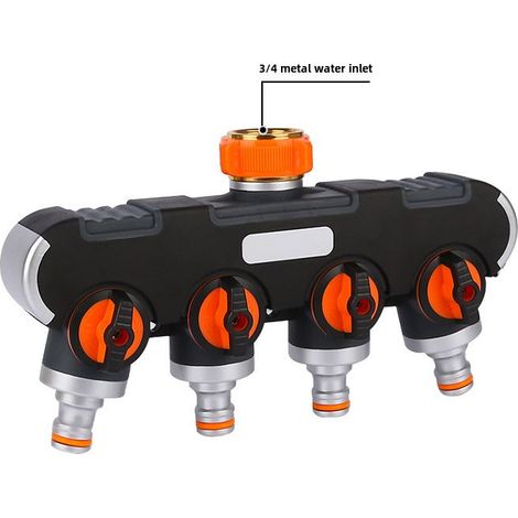 Vanne dérivation 4 voies avec régulateur débit, séparateur eau polyvalent pour irrigation, qualité pro (1/5)