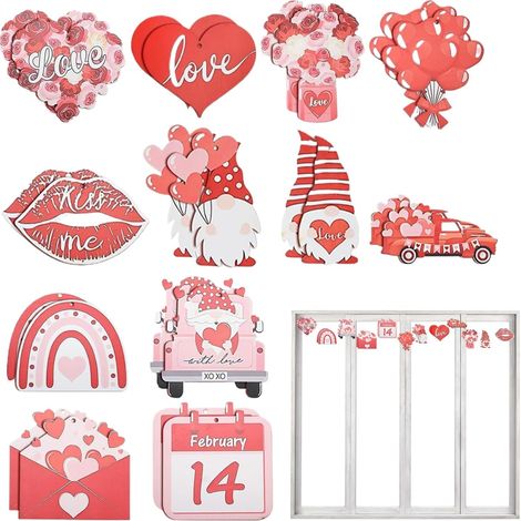 Ornements d'arbre pour La Saint-Valentin 1 Ensemble de Tranches Pendentifs Décorations Pour Fiançailles Mariage Noël Intérieur (1/5)