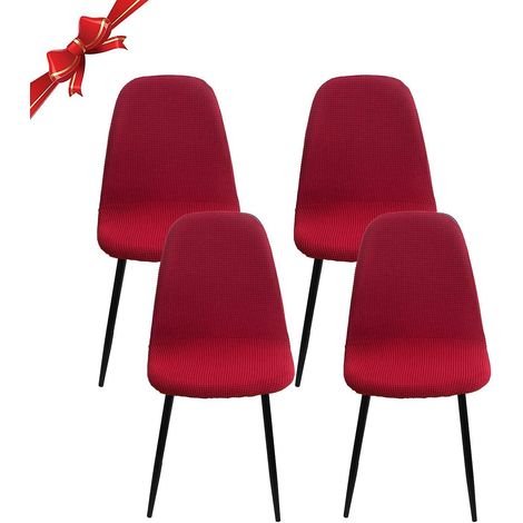 housse De Chaise Scandinave Lot De 4, Housse De Chaise De Salle Manger Scandinaves Extensible,jacquard Couverture De Chaise Lastique Universel Po (1/5)