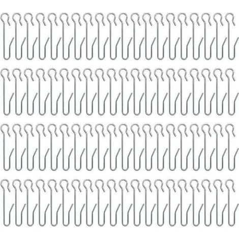 80 metal curtain hooks for windows and showers (47 x 10 mm) (1/4)
