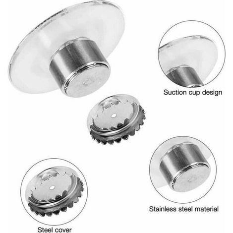 Porte-Savon - Acier Inoxydable 304 - Ventouse Puissante Pour Surfaces Lisses - Compact - Lot De 6 (1/4)