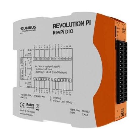 Revolution Pi RevPi DIO PR100197 Módulo de Expansión 24 V