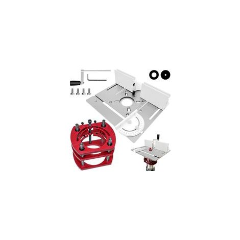 Kit Défonceuse sur Table Aluminium 65 mm - Avec Routeur Lift, Table Défonceuse pour Rainures et Bordures de Table