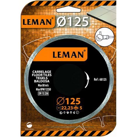 DISQUE DIAMANT CARRELAGE 115X22.23 HT5 Jante continue - 68115 - LEMAN