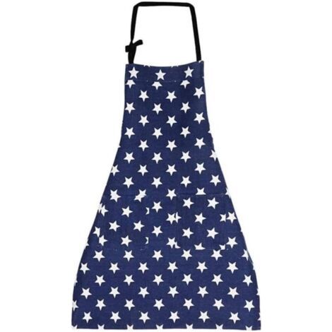 BUNTHAUS Tablier Tablier de Cuisine(Bleu Marine),Tablier de Cuisine Femme Tablier pour Cuisine,Ajustable en Lin de Coton Tablier pour Cuisine Familial Restaurant Barbecue (1/4)