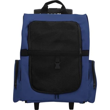 Poussette multifonctionnelle pliable bleue pour animaux de compagnie