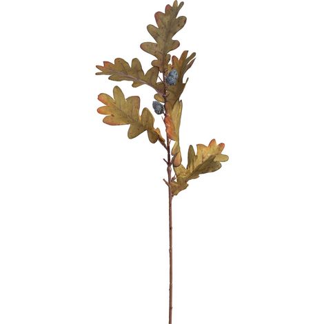 Planta rama de roble decorativa artificial verde 20x18x52h cm (1/5)