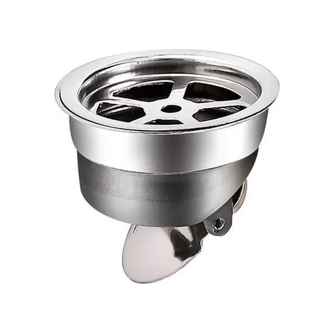 1 pièces salle de bain crépine de sol bassin de bain filtre de vidange gravité couvercle rabattable en acier inoxydable vidange de sol Double noyau Anti-colmatage (1/4)
