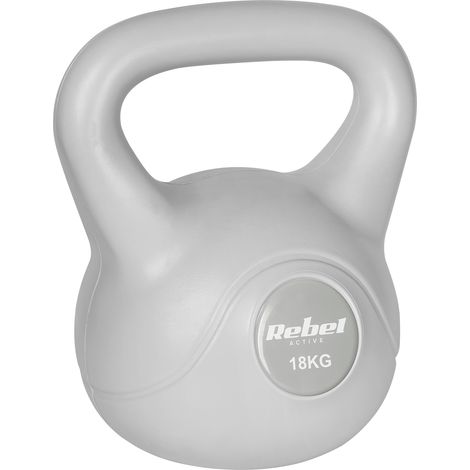 18 kg graue Kettlebell-Hantelkugel für Bauchmuskelübungen (1/5)