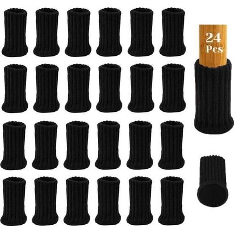 24-teiliges Set Filzmöbelüberzüge: Stuhlsocken, Tischbezüge, Stuhlbeinüberzüge, Kappen, Fußpolster (1/4)