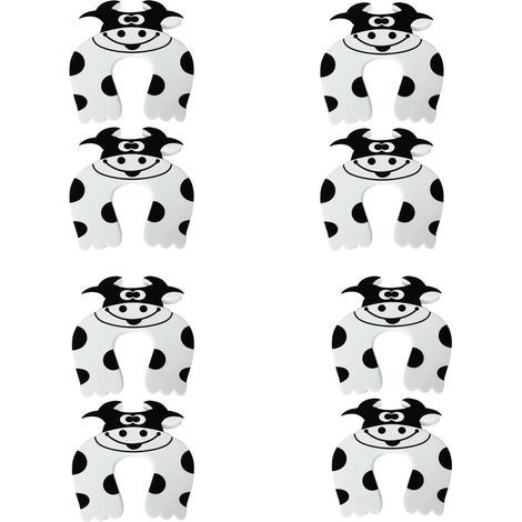 Set di 8 pratici e versatili fermaporta in EVA, resistenti agli urti, con motivi floreali e animali, per una maggiore sicurezza in casa – Bianco (1/5)